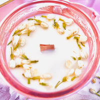 Pink glass large collectible decorative candle